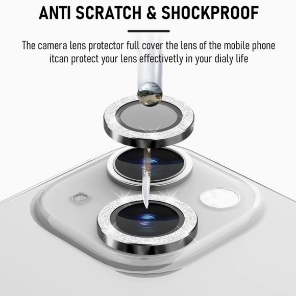 Camera lens tempered glass protector Gltter iPhone 14, iPhone 14 Plus - Picture 2 of 6